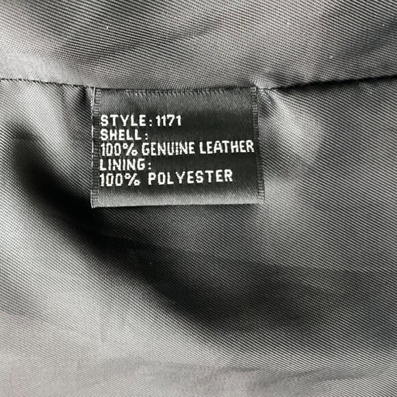 VTG Accent Women MediumBlack Leather Blazer Jacket Soft Minimalist Old Money - Picture 7 of 14